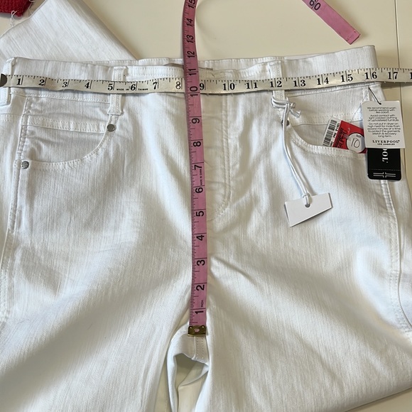 Liverpool The Gia Glider Crop Flare Pull on Jeans White Size 10 - Picture 5 of 11